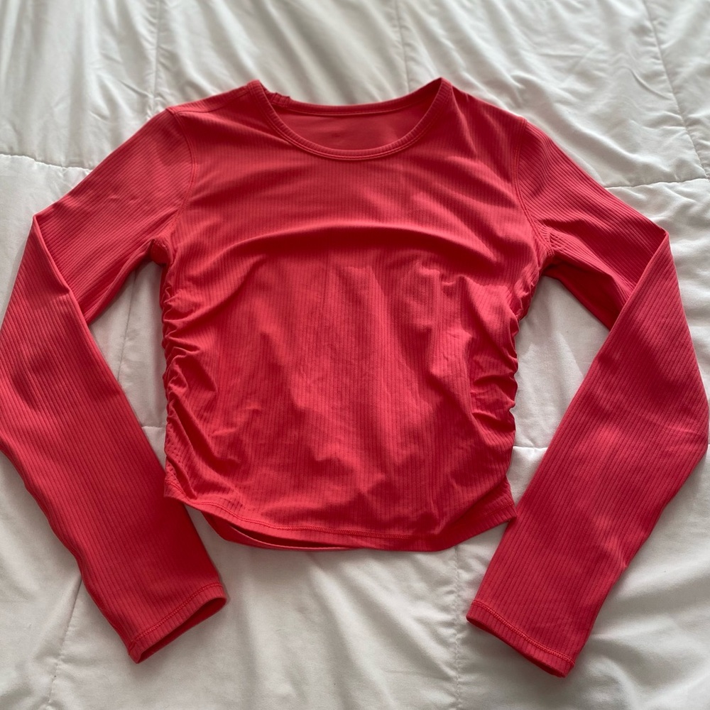Lululemon All It Takes Nulu Ribbed Long Sleeve - Glaze Pink in Size 4